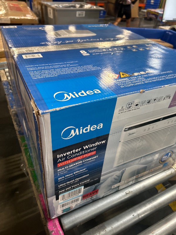 Photo 1 of ***DOSE NOT WORK, VIEW NOTES*** Midea 12,000 BTU Smart Inverter Air Conditioner Window Unit with Heat and Dehumidifier – Cools up to 550 Sq. Ft., Energy Star Rated, Quiet Operation, Electronic Controls, Remote Control, White