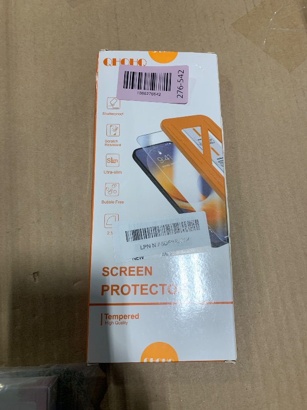 Photo 1 of [1-Second Auto-Install] QHOHQ 3 Pack Privacy Screen Protector for iPhone 17 Pro [6.3 Inch] + 1 Set Camera Lens Protector, 25° Anti Spy Tempered Glass, [12FT Military Grade Shatterproof], Case Friendly