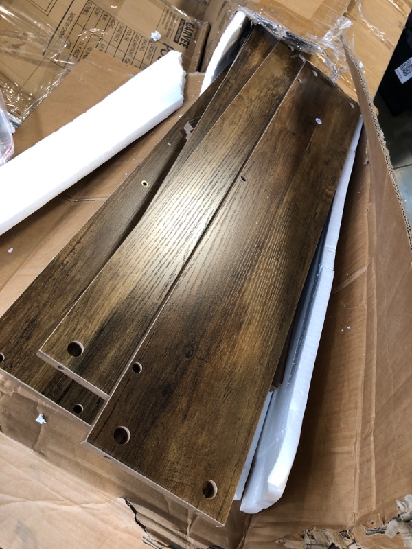 Photo 1 of ***FINAL SALE/NO RETURN, SOLD AS PARTS*** Tribesigns 63-Inch Long Console Table, 2-Tier Entryway Table Sofa Table with Storage, Farmhouse Wood Behind Couch Table for Living Room, Hallway, Rustic Brown