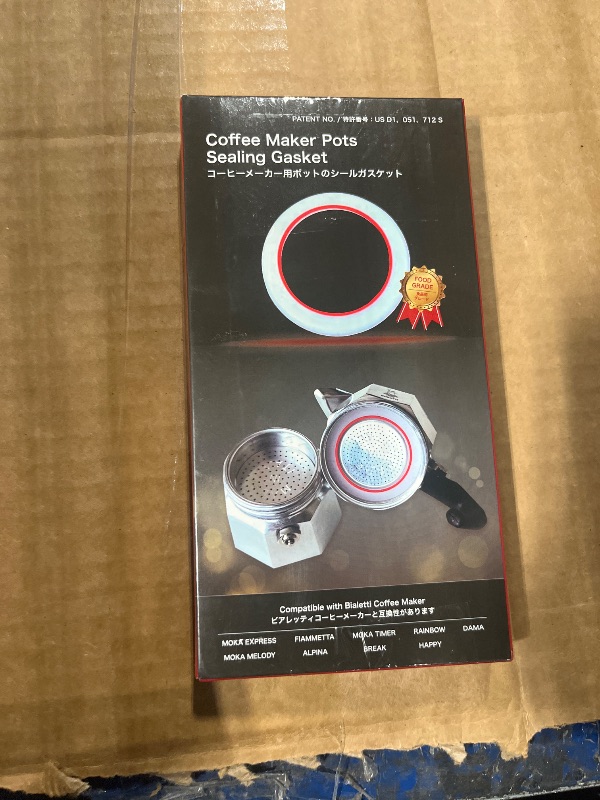 Photo 1 of [UPGRADED] Sealing Gasket for Bialetti Moka Express 12 Cups Iconic Stovetop Espresso Maker - 6 PCS Replacement Food Grade Silicone Seal Ring for Aluminum Stovetop Coffee Maker Pots