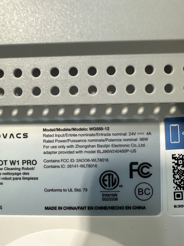 Photo 5 of ECOVACS Winbot W1 Pro Window Cleaning Robot, Intelligent Cleaning with Dual Cross Water Spray Technology, Win SLAM 3.0 Path Planning, 2800Pa Suction Power, Edge Detection Technology, App Control,Grey