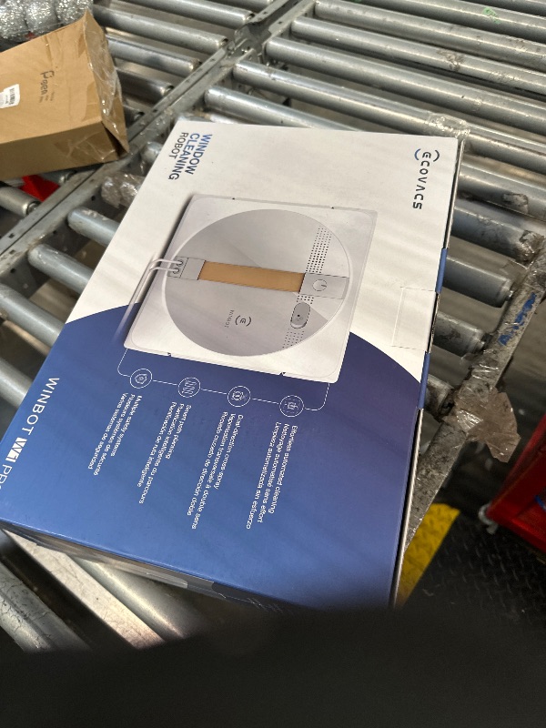 Photo 7 of ECOVACS Winbot W1 Pro Window Cleaning Robot, Intelligent Cleaning with Dual Cross Water Spray Technology, Win SLAM 3.0 Path Planning, 2800Pa Suction Power, Edge Detection Technology, App Control,Grey