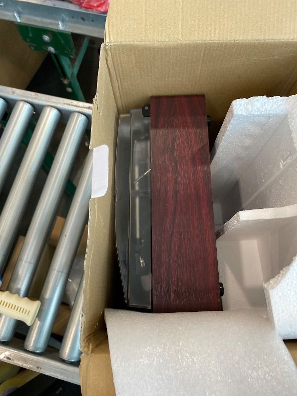 Photo 1 of ***MISSING SPEAKERS & POWER CABLE*** Vinyl Record Player with Speakers,Bluetooth Portable Turntable for Vinyl Records,Phonograph LP Player with 3 Speed USB RCA in Vintage Brown