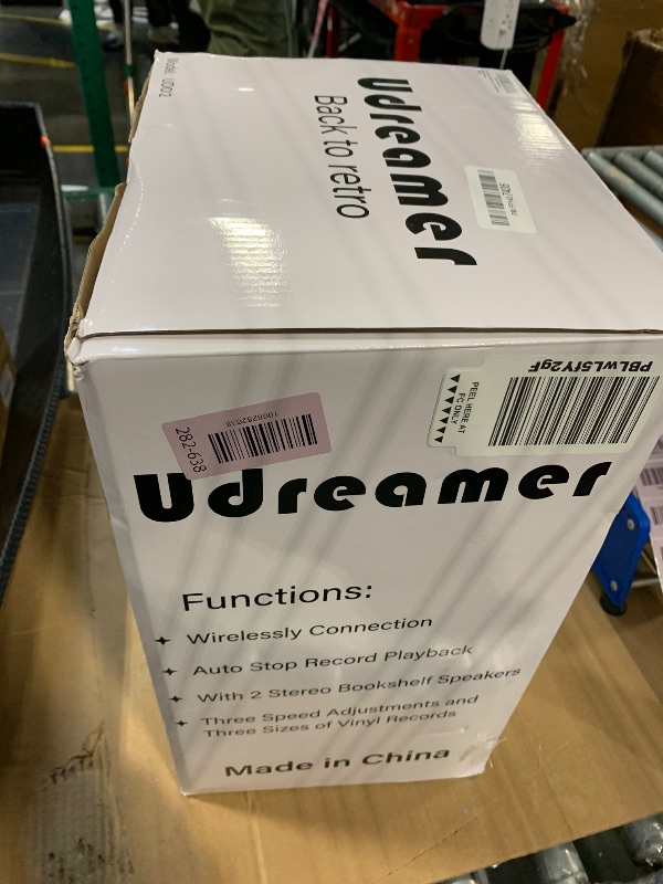 Photo 1 of ***MISSING SPEAKERS & POWER CABLE*** Vinyl Record Player with Speakers,Bluetooth Portable Turntable for Vinyl Records,Phonograph LP Player with 3 Speed USB RCA in Vintage Brown