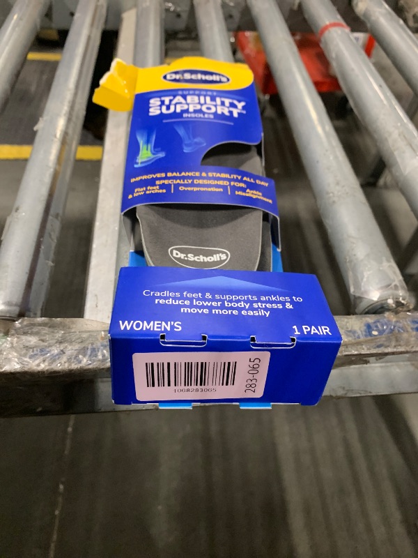 Photo 1 of ?Dr. Scholl's Stability Support Insoles, Flat Feet & Overpronation Low Arch Support, Improves Balance & Stability, Motion Control, Trim Inserts to Fit Shoes, Women's Size 6-10