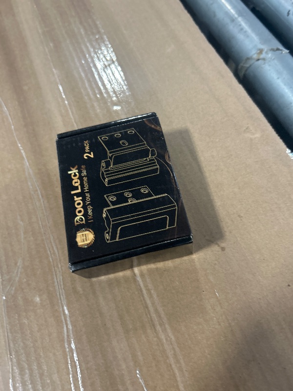 Photo 1 of **MISSING ONE**
Home Security Door Lock, 2 Pack Childproof Door Reinforcement Lock with 3 Inch Stop Withstand 800 lbs for Top Front Inward Swinging Door, Upgrade Flip High Night Lock to Defend Your Home Kids