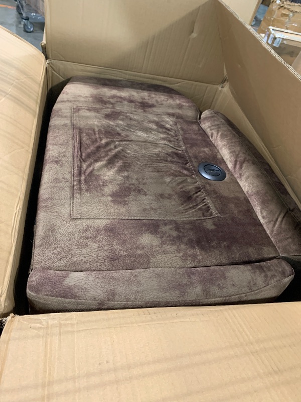 Photo 1 of /////PHOTO AND DESCRIPTION SIMILAR TO THE PRODUCT///////EBELLO Manual Recliner Chair, Soft Fabric Recliner Sofa with Overstuffed Armrest and Backrest for Living Room, Bedroom, Brown