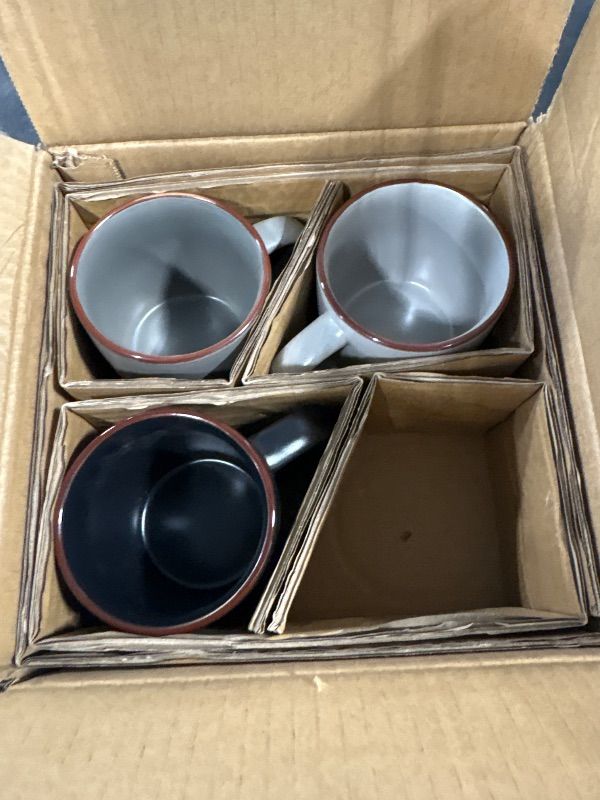 View 3 of **MISSING ONE**
famiware Mercury Coffee Mugs 13 oz, Coffee Mugs Set of 4 with Handle, Cups for Latte, Hot Tea, Cappuccino, Mocha, Cocoa, Multi-color