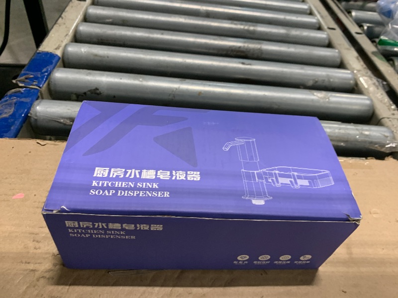 Photo 1 of ?Soap Dispenser for Kitchen Sink, Built in Soap Dispenser Pump with Sponge Holder, ABS Pump Head with 39" Extension Tube Kit for Under Sink(Color:Dark Grey)