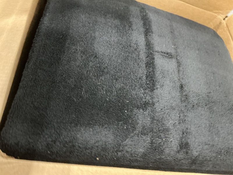 Photo 1 of CASTLYE Solid Washable Area Rug - 6x9 Medium Pile Faux Cashmere Carpet for Living Room Bedroom, Black