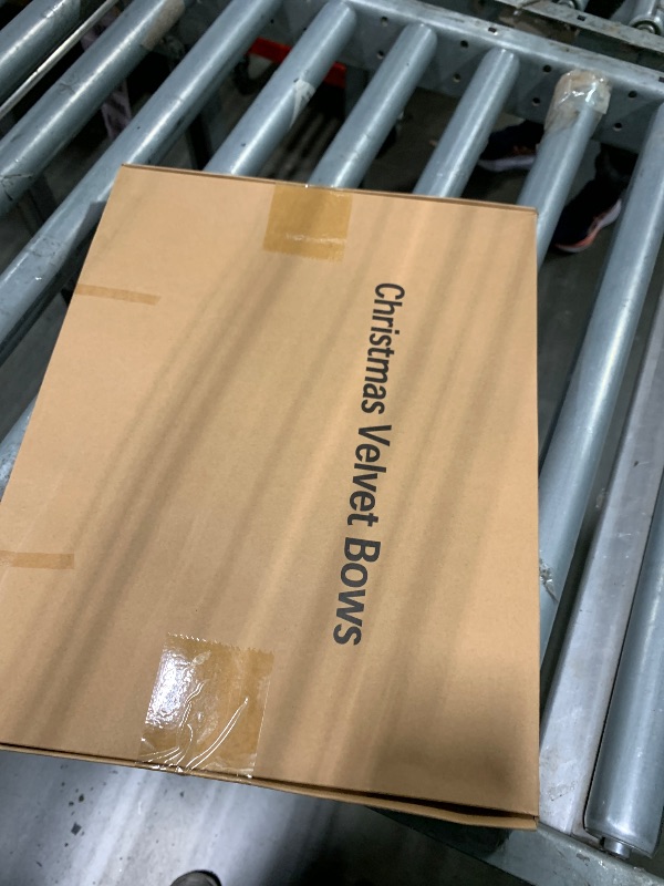 Photo 1 of 36 Pcs Brown Velvet Ribbon Bows for Christmas Tree – Clip-On Style, Pre-Tied Use | Perfect Xmas Ornaments for Garland, Wreath, Indoor & Outdoor Decor (5 x 7 Inches,3/8'' Width)