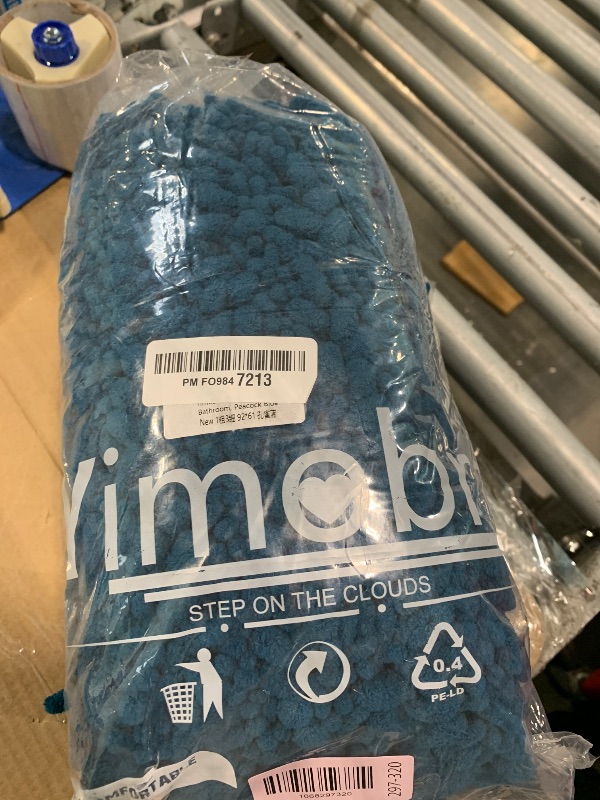 Photo 1 of ***SAME ITEM*****Yimobra Large Bathroom Rugs Non Slip Washable 36x24 Inch - Ultra Soft Absorbent Chenille Bath Mat, Quick Dry Shaggy Floor Carpet for Tub Shower, Peacock Blue Home Decor Accessories