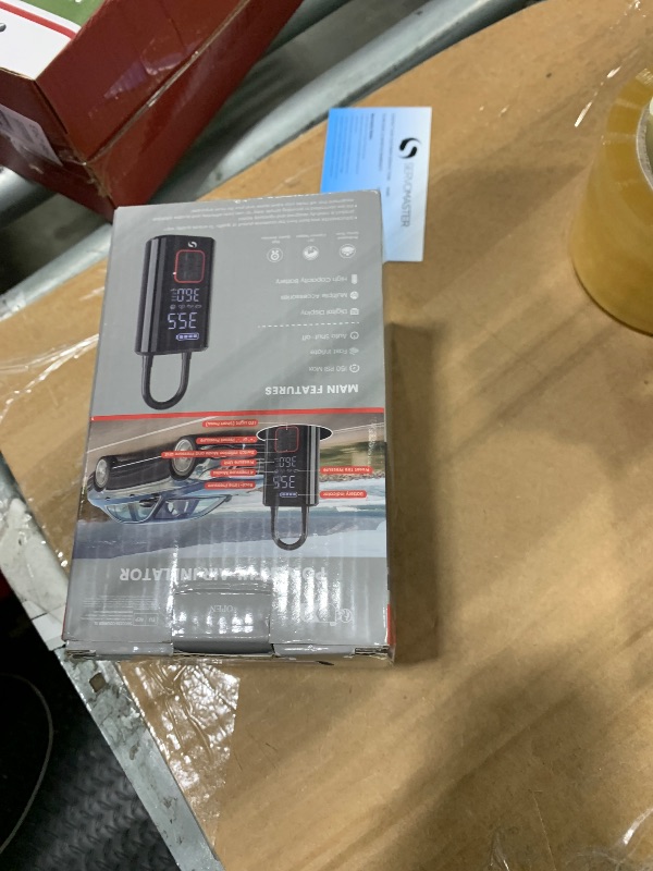 Photo 1 of **MISSING PARTS**
SERVOMASTER Tire Inflator Portable Air Compressor, 151 PSI Air Pump for Car Tires, Auto Shut-Off Tire Inflator with Digital Pressure Gauge, LED Light, Air compressor for car, Bike, Motor, Ball