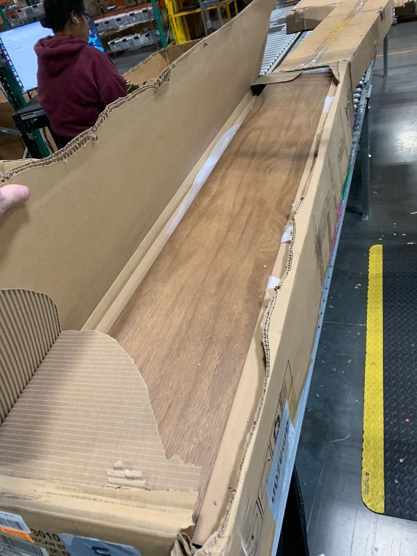 Photo 1 of Plank+Beam 72 Inch Farmhouse Dining Table, Solid Wood Rustic Kitchen Table, Large Wooden Rectangular Dinner Table for Dining Room, Home Office, Living Room Furniture, Easy Assembly, Pecan Wirebrush