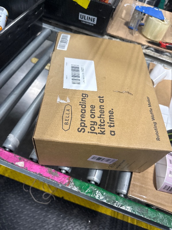 Photo 1 of bella Classic Rotating Belgian Waffle Maker with Nonstick Plates, Removable Drip Tray, Adjustable Browning Control and Cool Touch Handles, Black