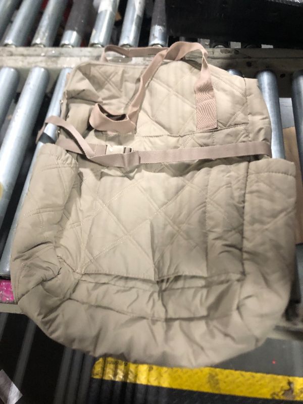 Photo 1 of ***WHEELS NOT INCLUDED*****BAGSMART Rolling Duffle Bag with Wheels, 35L Carry on Travel Bag with Detachable Wheels, PVC Wet Pocket Duffel bag with Wheels, Camel