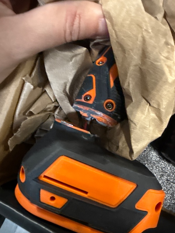 Photo 1 of ***IT IS BROKEN, CHECK THE ACTUAL IMAGE.**** SNJORT Leaf Blower Cordless with Battery and Charger,980,000 RPM,Extended Nozzle,Lightweight Handheld Design,Blower for Patio, Lawn, Yard, Deck Cleaning?Reddish Orange?