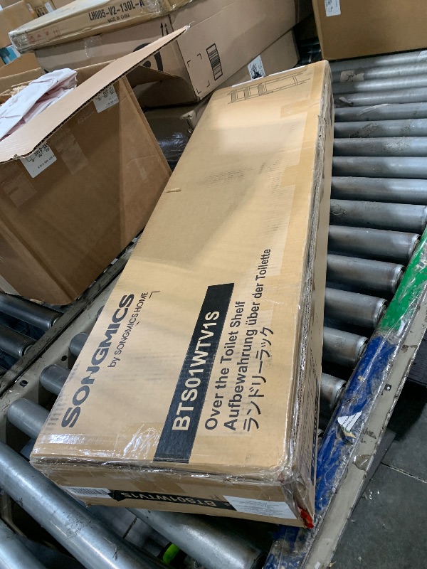 Photo 1 of ***SIMILAR ITEM**** Homykic Over The Toilet Storage, Bamboo Over Toilet Bathroom Organizer Rack, Freestanding Bathroom Shelves Above Toilet Storage with 3 Hooks, Bathroom Space Saver, No Rust, Easy to Assemble, White