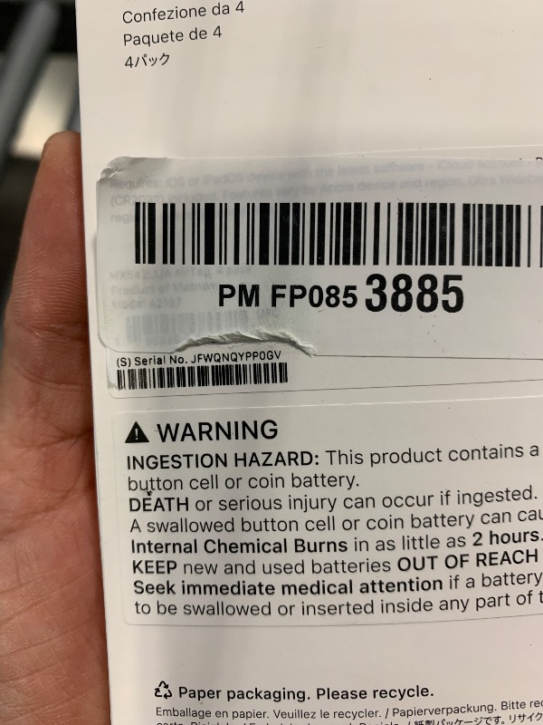 Photo 1 of ***FACTORY SEALED***Apple AirTag 4 Pack. Keep Track of and find Your Keys, Wallet, Luggage, Backpack, and More. Simple one-tap Set up with iPhone or iPad