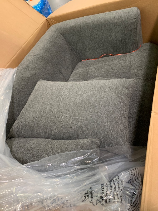 Photo 1 of ***PARTIAL SET / SIDE SEAT*** COLAMY 144" Cloud Sectional Couch with Ottoman,Modular Sectional Sofa with 3 Large Seat and 1 Movable Ottoman for Living Room, DIY Combination, Chenille, Gray