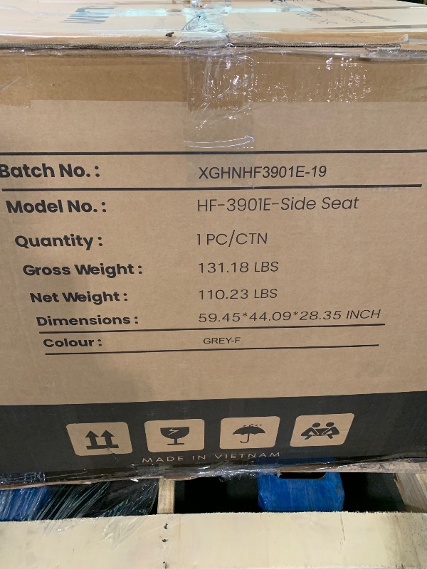 Photo 1 of ***PARTIAL SET / SIDE SEAT*** COLAMY 144" Cloud Sectional Couch with Ottoman,Modular Sectional Sofa with 3 Large Seat and 1 Movable Ottoman for Living Room, DIY Combination, Chenille, Gray