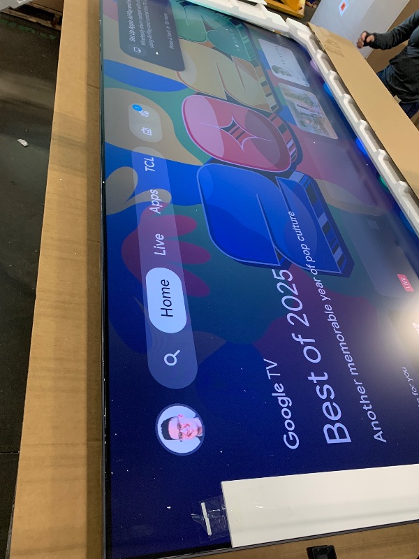 Photo 1 of ***It turns on perfectly*** TCL 85 Inch Class QM6K Series | Mini LED QLED 4K HDR | 85QM6K, 2025 Model | 120HZ-144HZ High Brightness Smart Google TV Dolby Atmos Onkyo Audio | Voice Remote Alexa Gaming Streaming Television