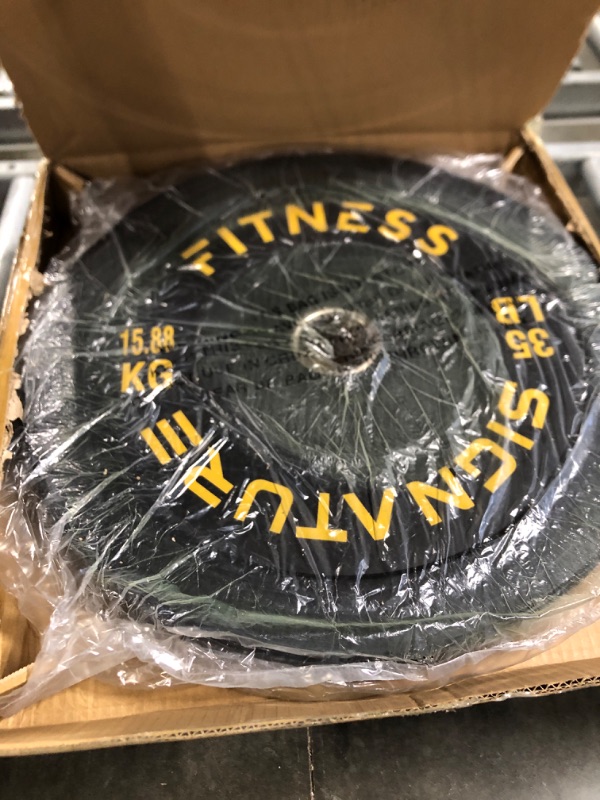 Photo 1 of ** ONE PLATE **
Fitvids 2" Olympic Bumper Plate Weight Plates with Steel Hub, 35LB, Pair