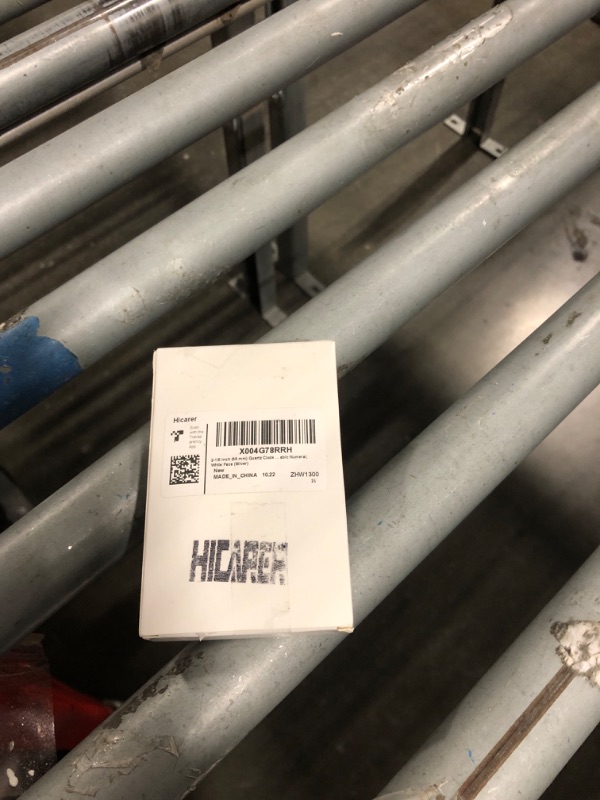 Photo 1 of 2-1/8 Inch (55 mm) Quartz Clock Insert, Zinc-Alloy Metal Case, Arabic Numeral, White Face (Silver)