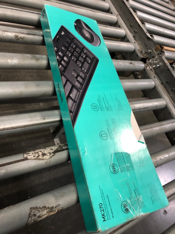 Photo 1 of **MISSING RECEIVER**
Logitech MK270 Wireless Keyboard and Mouse Combo for Windows, 2.4 GHz, 8 Multimedia Keys, PC, Laptop, Wireless Keyboard Compact Mouse Combo - Black