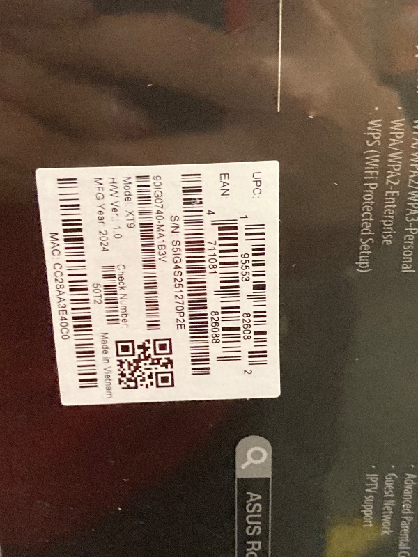 Photo 1 of  ** FACTORY SEALED ***EASUS ZenWiFi XT9 AX7800 Tri-Band WiFi6 Mesh WiFiSystem (2Pack), 802.11ax, up to 5700 sq ft & 6+ Rooms, AiMesh, Lifetime Free Internet Security, Parental Controls, 2.5G WAN Port, UNII 4, Charcoal