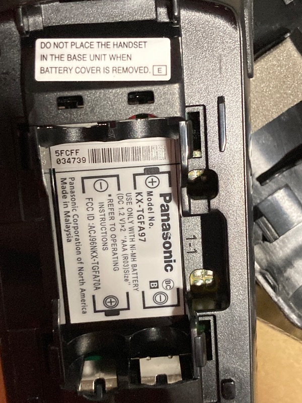 Photo 1 of  ** NEW         **** Panasonic Cordless Phone with Advanced Call Block, Link2Cell Bluetooth, One-Ring Scam Alert, and 2-Way Recording, Cordless Phone with Answering Machine, 5 Handsets - KX-TGF975B (Black/Silver Trim)