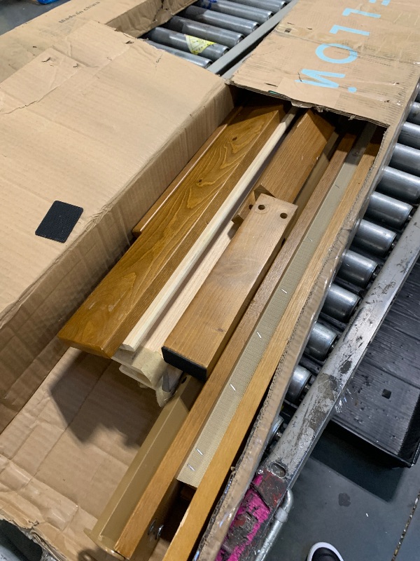 Photo 1 of **He's missing a few screws**Mellow Naturalista Classic - 12 Inch Solid Wood Platform Bed with Wooden Slats, No Box Spring Needed, Easy Assembly, Queen, Pine