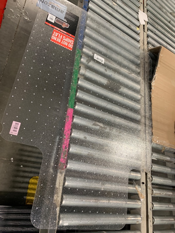 Photo 1 of **damaga minor**GORILLA GRIP Slip Resistant Office Chair Mat for Carpet Floors, 36x48 Lip Smooth Glide Under Desk Carpeted Floor Protector, Heavy Duty Plastic Computer Mats for Rolling Work and Gaming Chairs, Clear