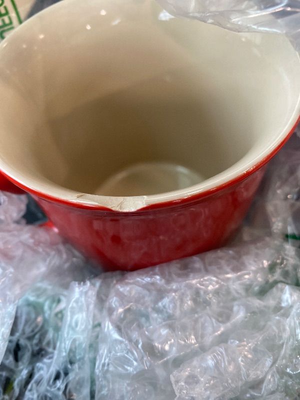 Photo 1 of **MINOR CHIP SEE PHOTOS**Le Creuset Stoneware Vancouver Mug, 14 oz., Cerise