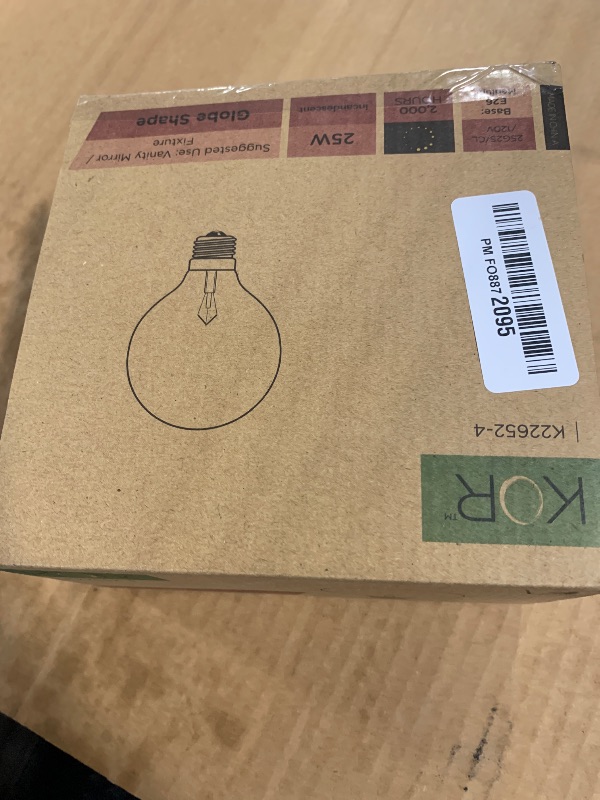 View 2 of (4 Pack) G25 Globe Light Bulbs – 25W Incandescent, 2700K Soft White, E26 Base, Dimmable – Crystal Clear Vanity Bulbs for Bathroom, Mirror, Pendant Fixtures