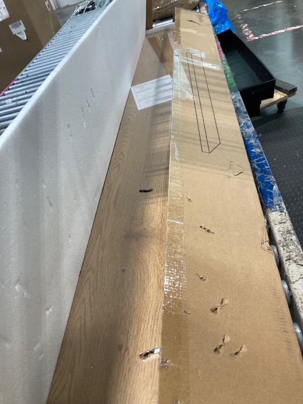 Photo 1 of **damaged see pictures**Heimlove 12 Inch Deep Floating Shelves, 72 x 12 inches Long Wall Shelf, Large Extra Display Shelf & Storage Shelf, Rustic Wood Wall Shelves for Fireplace Mantel, Oak - 1Pack