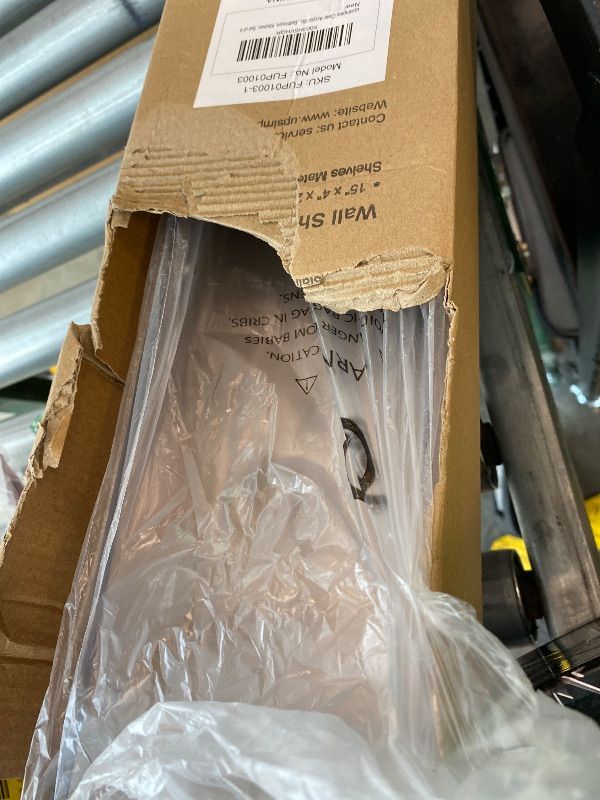 Photo 1 of **MISSING PIECES UNKNOWN**upsimples Acrylic Shelves for Bathroom Storage, 15" Floating Shelves Wall Organizer for Perfume, Make up, Skincare, Kids Bookshelf for Bedroom, Nursery, Living Room Decor, Clear, 4 PackLPNO466862279