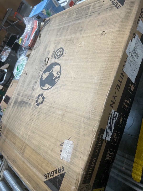 Photo 1 of 
COMHOMA Makeup Vanity Desk with Mirror and Lights, Vanity Table and Chair Set with 5 Drawers and Charging Station, Bedroom Dresser LED Mirror Stepless Dimmable & 3 Color Modes Adjustable, White