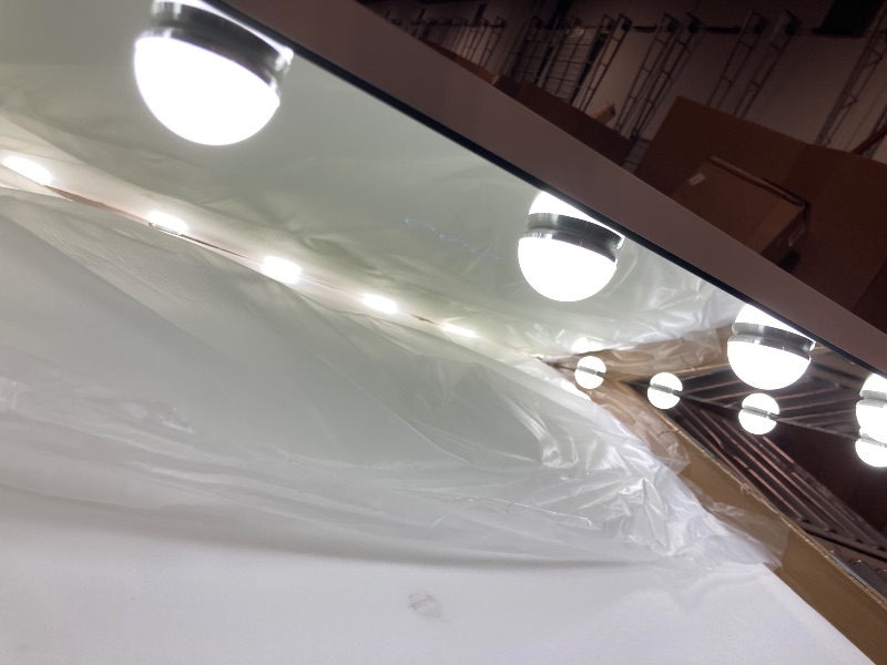 Photo 1 of ** SIMILAR ** " Selfie Remote Control Vanity Mirror with Lights, 0.6" Ultrathin Large Vanity Mirror 18 LED Bulbs Magnet Phone Holder Tabletop Makeup Mirror Wall Mount