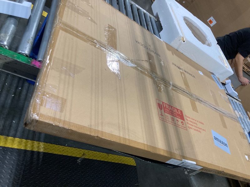 Photo 1 of ** SIMILAR ** Arch Wall Mirror for Wall, Wall Mounted Vanity Wood Mirror for Bedroom, Wood Mirror with Tempered Glass, Vintage Decorative for Bathroom, Entryway, Living Room, Hanging or Leaning, Walnut