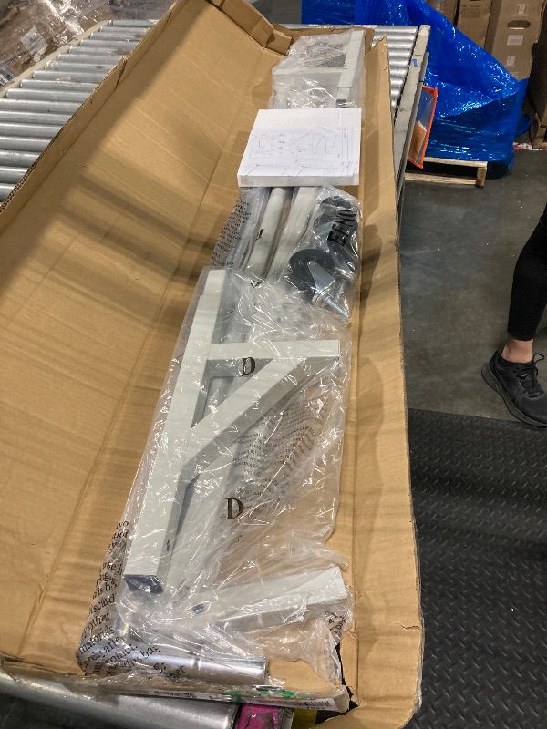 Photo 1 of ** UNTESTED *** Simple Houseware Industrial Grade Z-Base Garment Rack, 500lb Load with 62 Inches Extra Long Bar, Gray