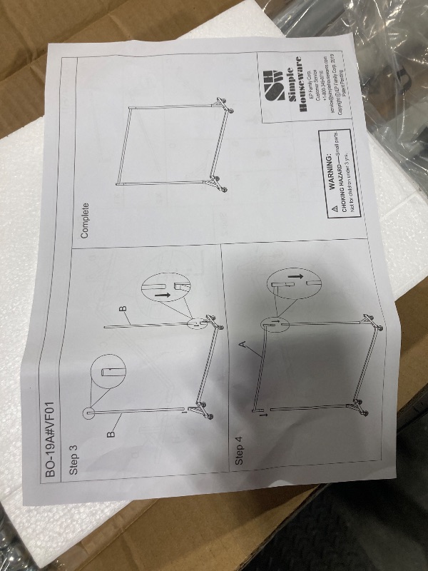 Photo 1 of ** UNTESTED *** Simple Houseware Industrial Grade Z-Base Garment Rack, 500lb Load with 62 Inches Extra Long Bar, Gray