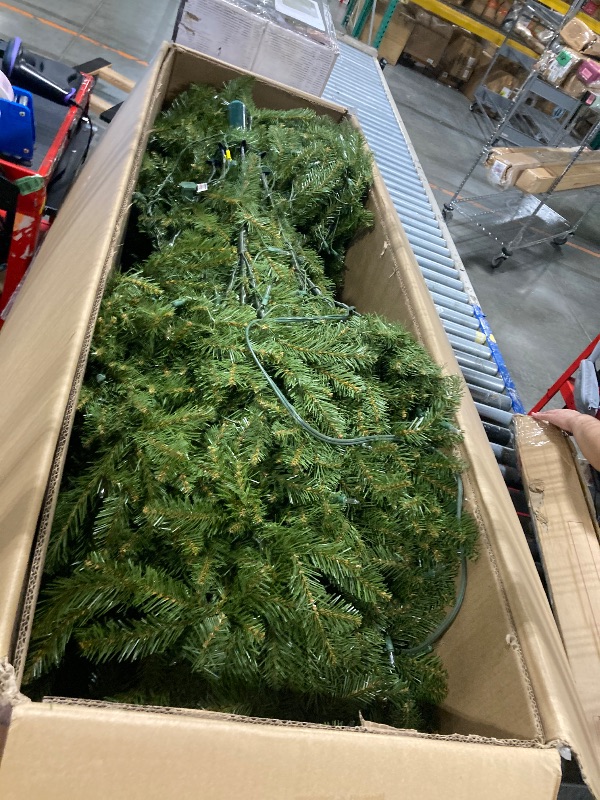 Photo 1 of *** USED / UNTESTED** National Tree Company 9 ft Pre-Lit Dunhill Fir Artificial Christmas Tree, 900 Clear Lights, 4,026 Tips, PowerConnect, Includes Stand, Green