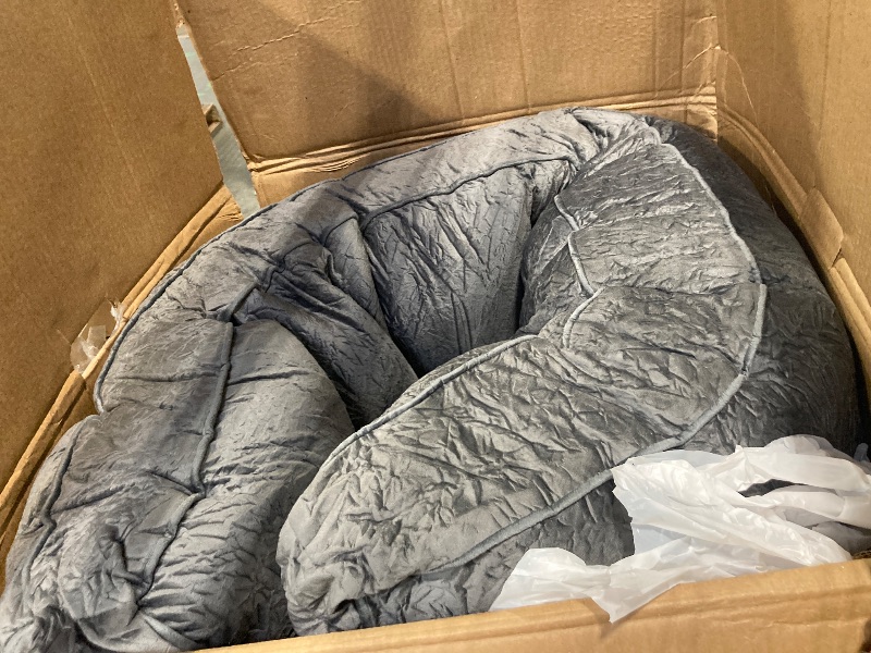 Photo 1 of **** USED / UNTESTED **** MAXYOYO 6" Futon Mattress Full Size, Velvet Thick Futons Sofa Couch Bed, Versatile Floor Mattress for Adults, Shredded Foam Filling (Frame Not Included), Grey