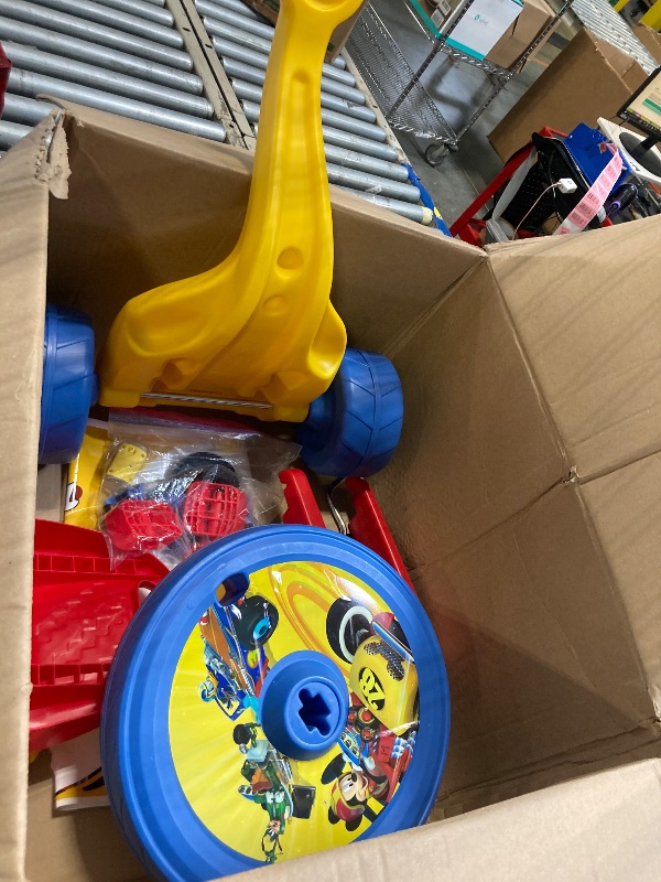 Photo 1 of ** very used *** Fly Wheels Mickey and The Roadster Racers 15"Junior Cruiser Ride-on, Ages 3-7, Yellow/Red/Blue, 20" W x 22.5" H x 32.83" L