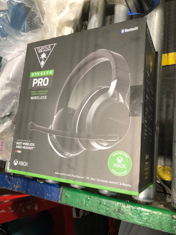 Photo 1 of ** VERY USED *** Turtle Beach Stealth Pro Multiplatform Wireless Noise-Cancelling Gaming Headset for Xbox Series X|S, Xbox One, PS5, PS4, PC, Mac, Mobile – Swappable Batteries – Black