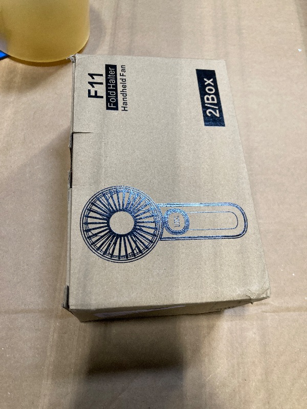 Photo 1 of [2-packs Portable Handheld Fan] Personal Hand Held Fan for Travel, Foldable Eyelash Neck Fan with Digital Display, Lanyard, 5 Speeds, 180° Adjustable, 3-12h Working Time, Rechargeable Battery Operated