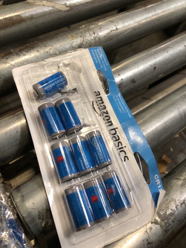 Photo 1 of ***Missing 3 Batteries*** Amazon Basics 12-Pack Non-Rechargeable CR123A Lithium Batteries, 3 Volt, Up to 10-Year Shelf Life