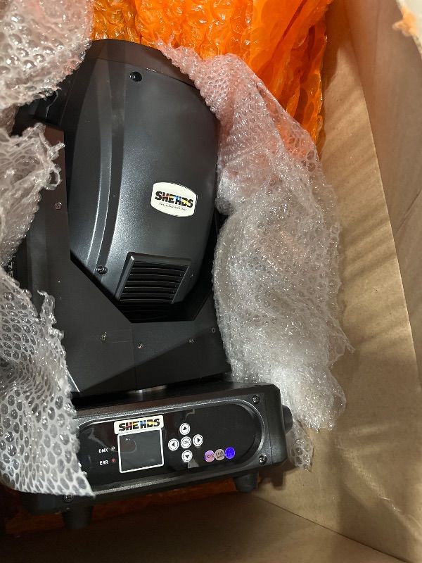 View 4 of **damaged**SHEHDS 275W Moving Head Lights,10R Beam Effect,14 Gobos,14 Colors,2 Prisms,Linear Zoom,Frost & Rainbow Wheel, Stage Lighting DJ Spotlights for Party, Disco, KTV, Stage Shows, Live Show