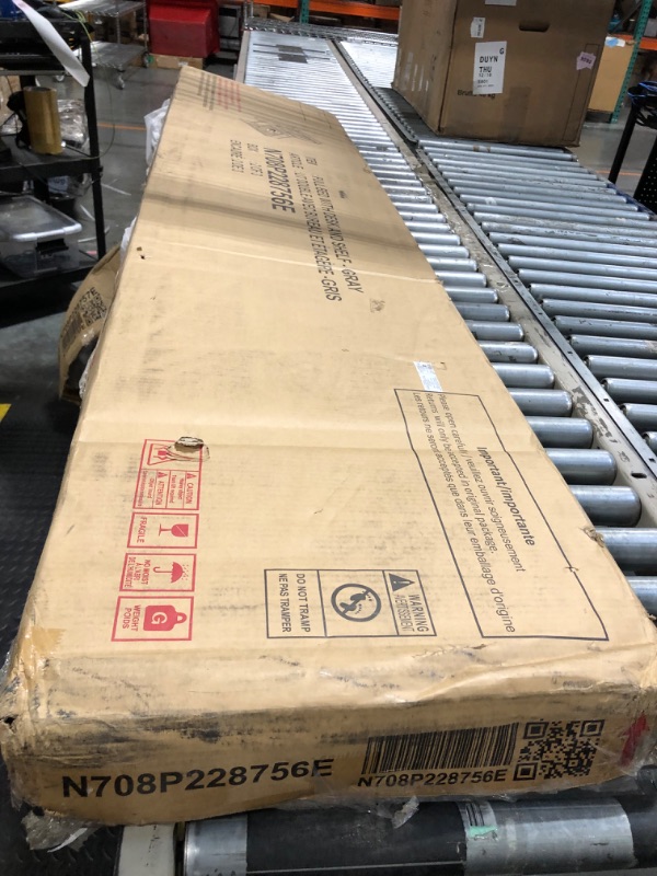 Photo 1 of **3 Xl boxes**Merax Full Size Wooden Daybed with Three Drawers, and All-in-One Storage Cabinet, Desk and Shelves, Gray